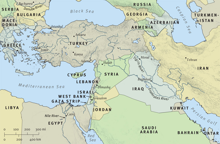 Map 1: The Middle East Today