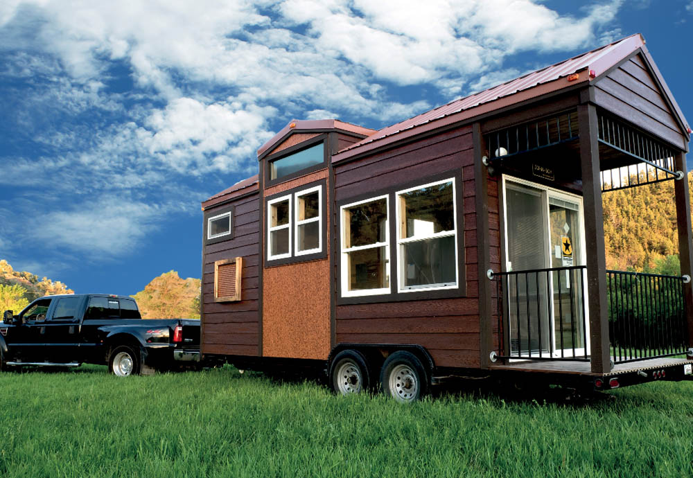 The exterior of the Bunkaboose tiny house.