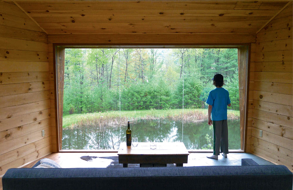 The view from the living space windows in the Willow Tree House.