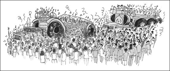 Schematic illustration of the Carnaval celebration.