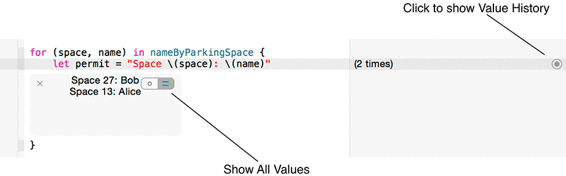 Using the Value History to see the results of string interpolation