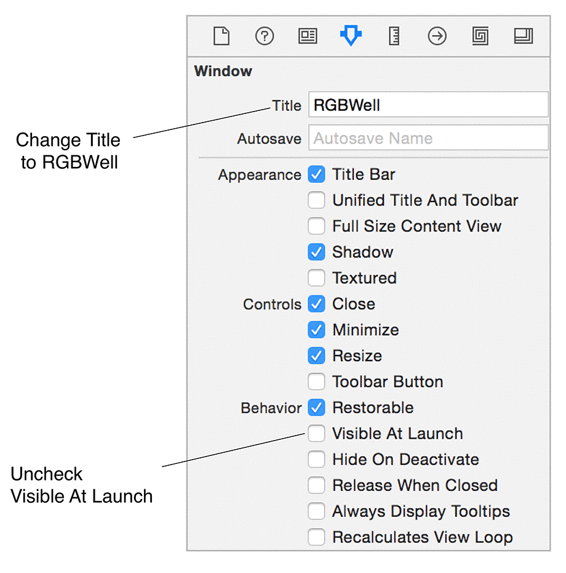 Configuring the window object