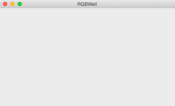 Empty RGBWell window confirming correct set-up