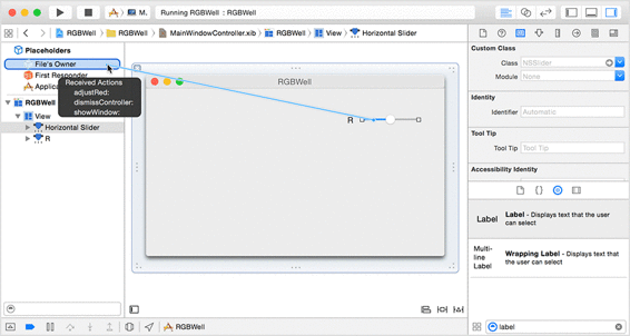 Connecting the slider’s action