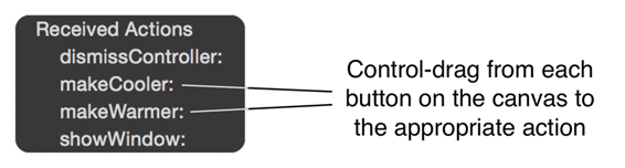 Connecting buttons to actions