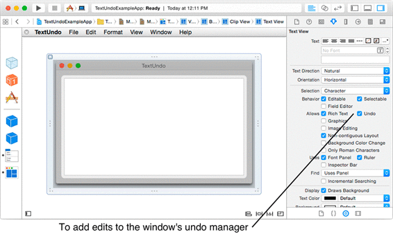 NSTextView attributes