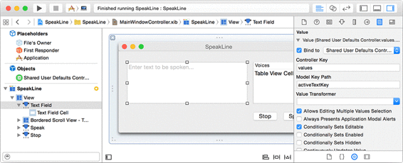 Binding to the NSUserDefaultsController