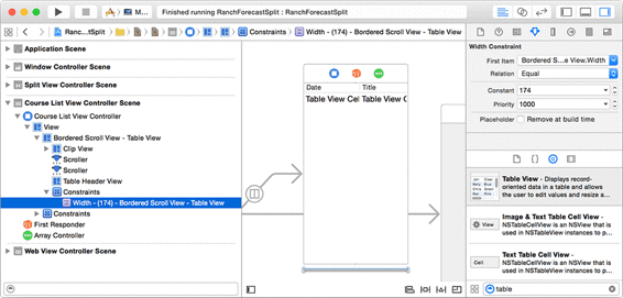 Selecting the width constraint