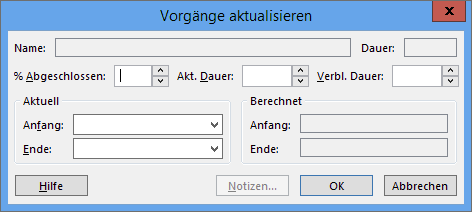 Erfassen von Fortschritten für mehrere Vorgänge