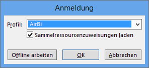 Sammelressourcenzuweisungen laden