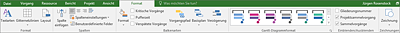 Kontextbezogenes Menüband »Gantt-Diagrammtools«