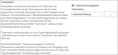 Teamressource anlegen