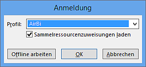 Sammelressourcenzuweisungen laden