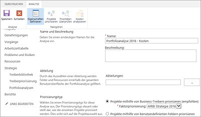 Eigenschaften der Kostenanalyse