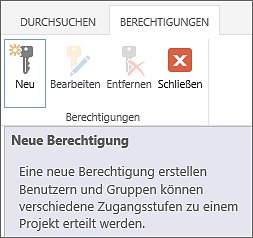 Neue Projektberechtigung