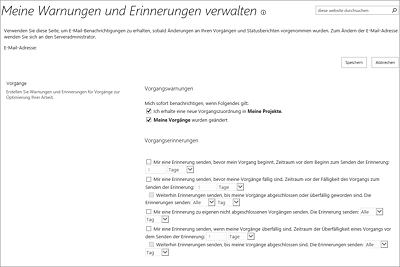 Meine Warnungen und Erinnerungen verwalten