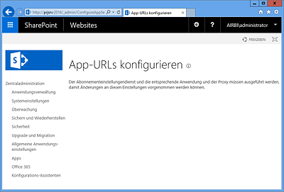 App-URLs konfigurieren (1)