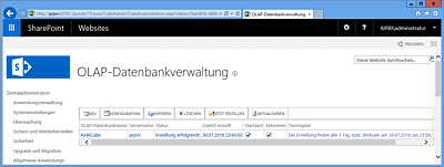 Erstellung eines OLAP-Cubes