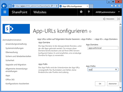 App-URLs konfigurieren (2)