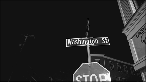 Washington Street sign in Camden, Maine.