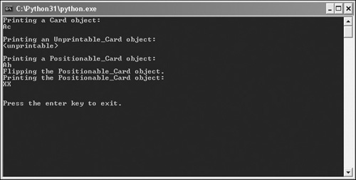 By overriding the inherited __str__() method, objects of different derived classes are printed out differently.