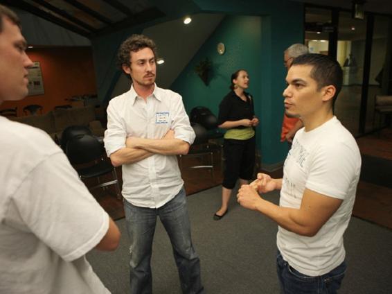 Image of three individuals, two of whom are Isaac Saldana of SendGrid and Natty Zola of Everlater.