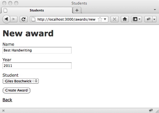 An awards form that minimizes guesswork about students