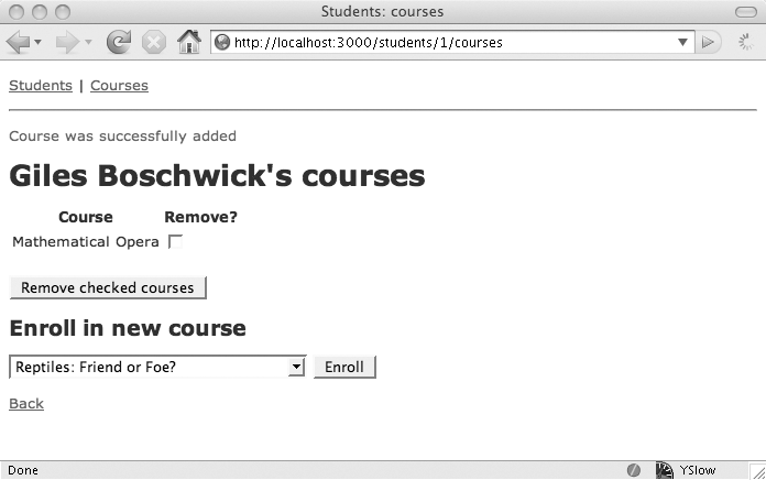 Adding or removing courses after a student has signed up