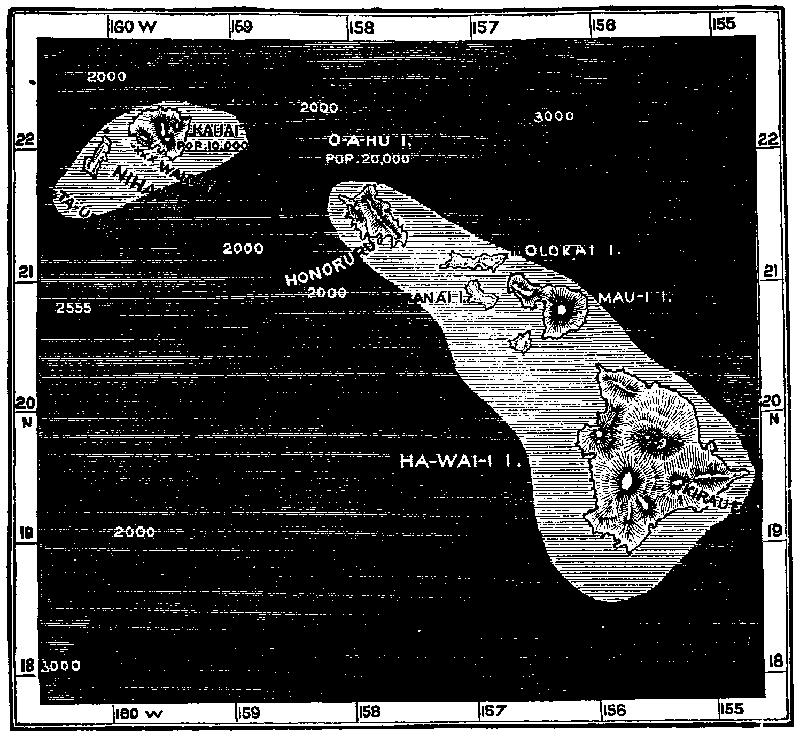 Map of the Sandwich Islands.