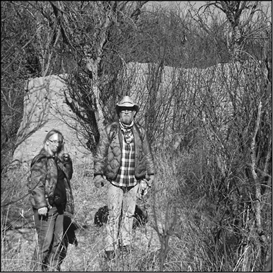 Rhonda and Dwight near the ruins in Charleston, Arizona.