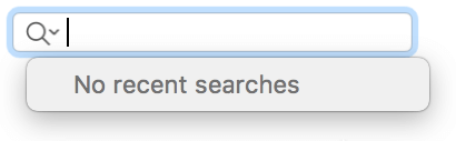 Screenshot of search input on OS X