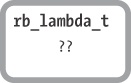 Does Ruby use an rb_lambda_t C structure? And if so, what would it contain?