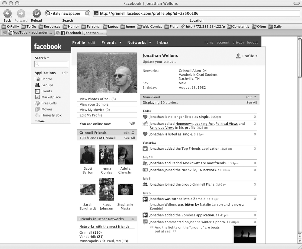 A Facebook profile