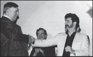 The only photograph taken of the historic one-time meeting between Gene Roddenberry, creator of Star Trek, and George Lucas, creator of Star Wars.