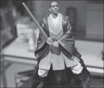 A fan-made model of Barack Obama as a Jedi, seen at Rancho Obi-Wan.