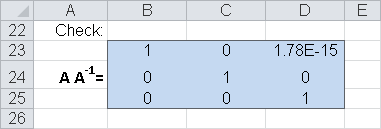 Verification with an unit array.