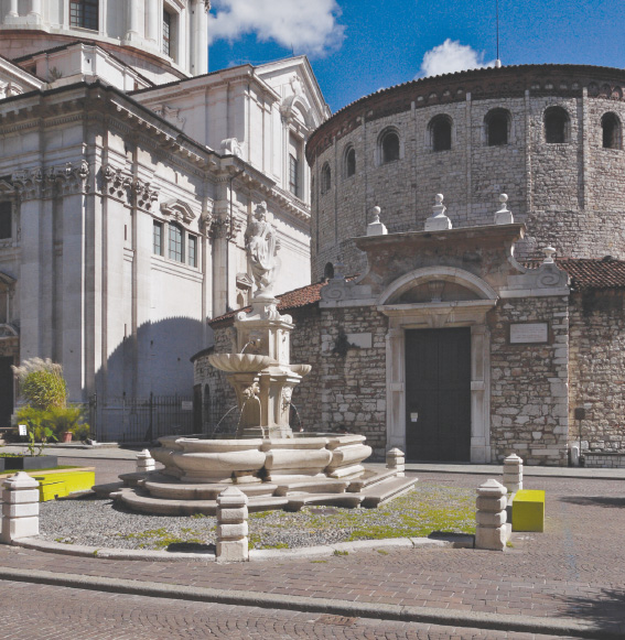 The Duomo Vecchio (right) and the Duomo Nuovo.