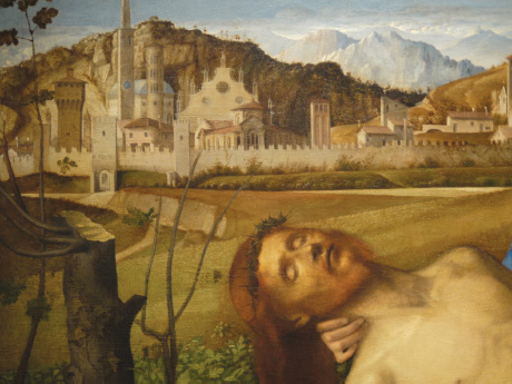 Accademia: Giovanni Bellini, Donà delle Rose Lamentation (detail).