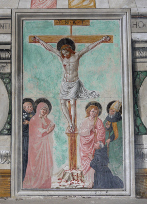 Sant’Agostino: Benozzo Gozzoli, Crucifixion, fresco, 1464.