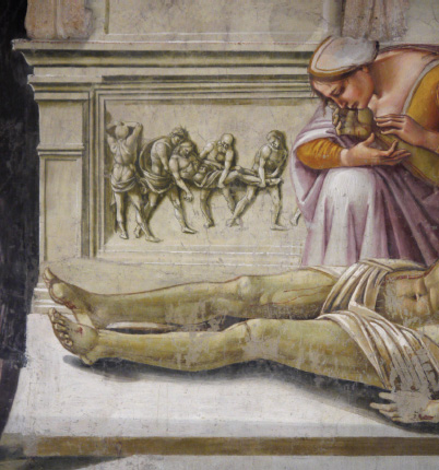 Cathedral: Luca Signorelli, Lamentation, fresco (detail).