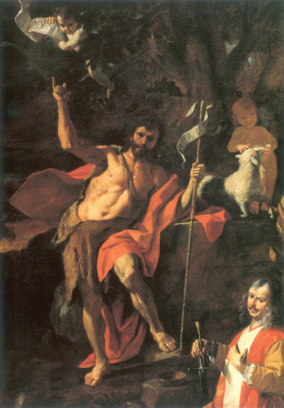 San Domenico: Mattia Preti, Saint John the Baptist with the Artist as Donor, c. 1687.