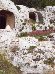 Tombs in the Filiporto Necropolis.