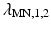 
$\lambda _{\textrm {MN},1,2}$
