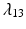 
$\lambda _{13}$
