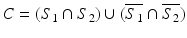 
$ C = (S_1 \cap S_2) \cup (\overline {S_1} \cap \overline {S_2})$
