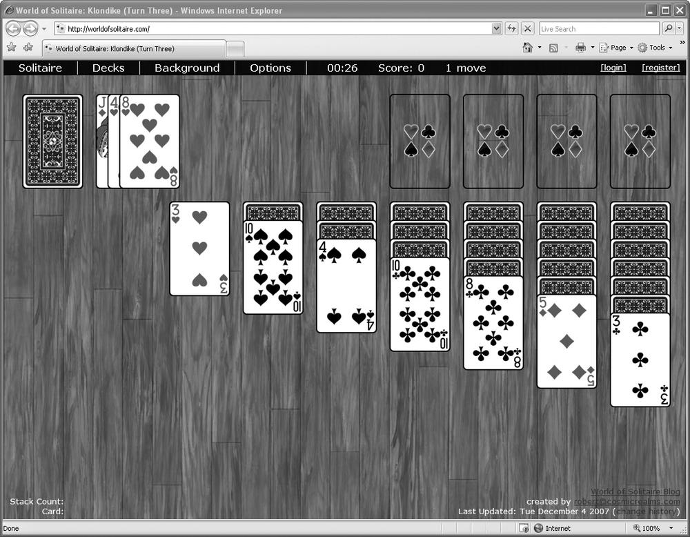 It takes a lot of work to have fun. A JavaScript-based game like Solitaire () demonstrates how a program has to react differently based on the conditions of the program. For example, when a player drags and drops a card, the program has to decide if the player dropped the card in a valid location or not, and then perform different actions in each case.