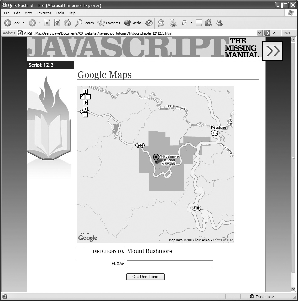 While a simple picture of a map is a fine way to indicate the location of your (or your client’s) business, an interactive map like those available at is better. Visitors can zoom into, zoom out of, and pan across a Google Map with ease. Searching for driving directions from one point to another is a piece of cake. Thanks to the jMaps jQuery plug-in, it’s easy to add a Google Map to your Web site.