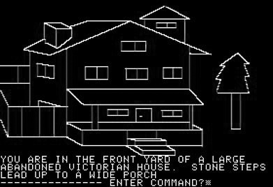 The first graphical adventure game: Mystery House, by Ken and Roberta Williams