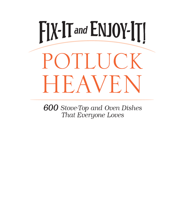 Half Title of Fix-It and Enjoy-It Potluck Heaven