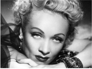 Elizabeth’s competitor for the affections of Michael Wilding: Marlene Dietrich